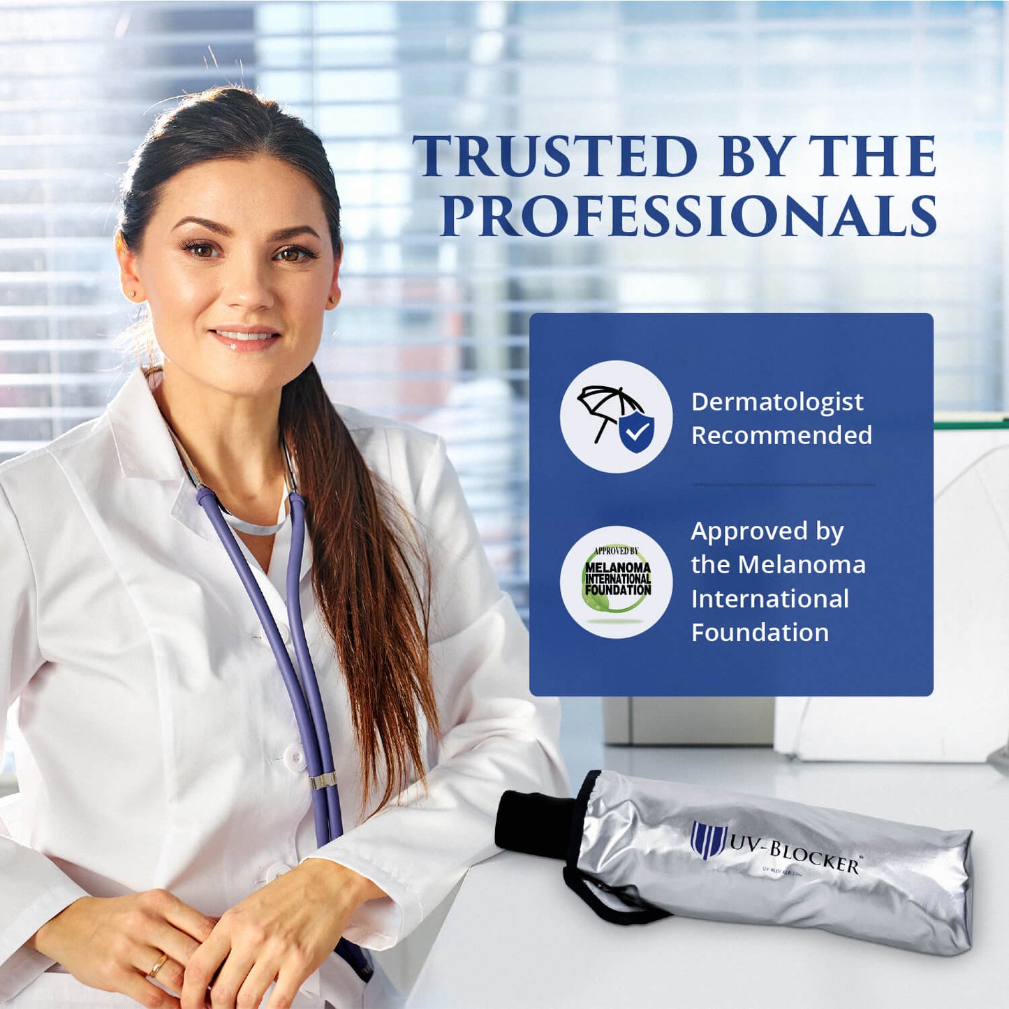 Dermatologist recommends small sun umbrella