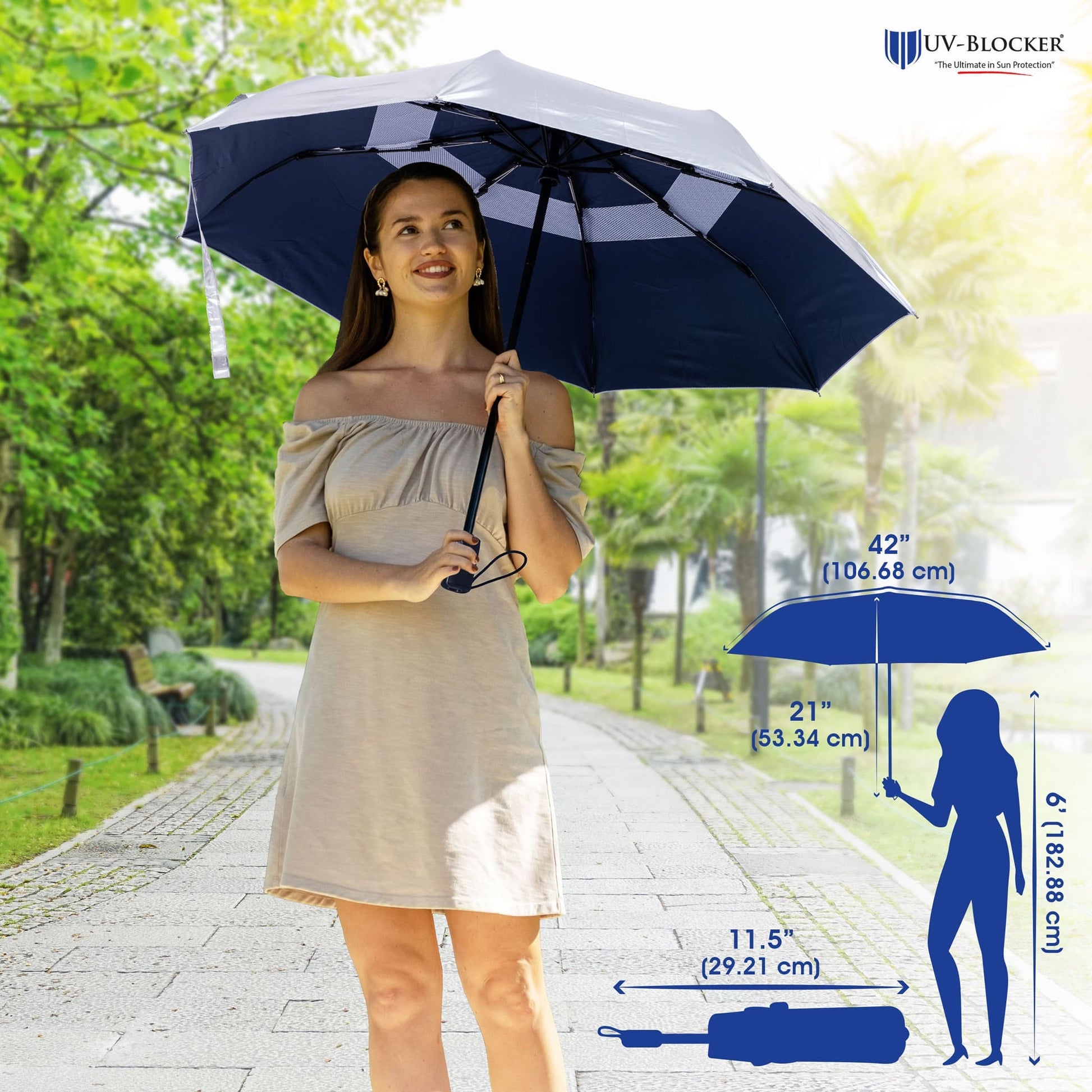 UV-Blocker Compact Sun Umbrella Dimensions