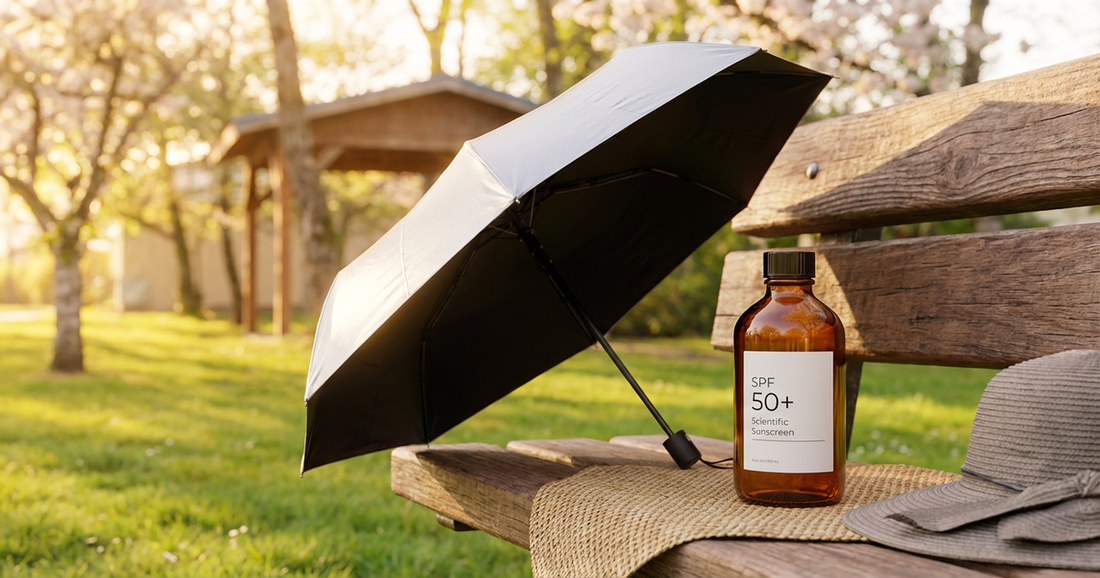 UV umbrellas vs sunscreen research comparison