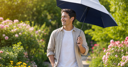 UV-Blocker lisinopril sun sensitivity protection UPF 50+ compact umbrella for blood pressure patients gardening outdoors