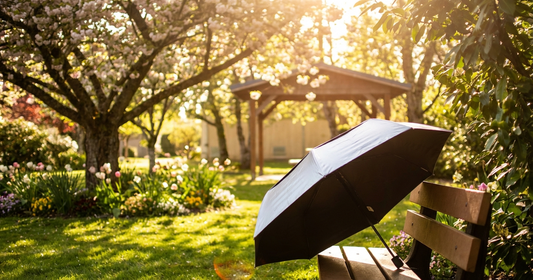 Sun allergy umbrella providing UV protection for PMLE and photosensitivity