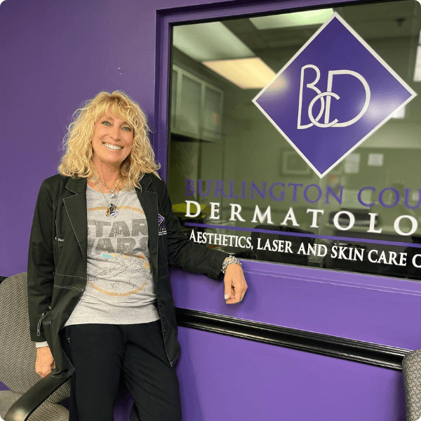 Woman at Burlington County Dermatology