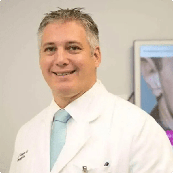 Doctor smiling in white coat