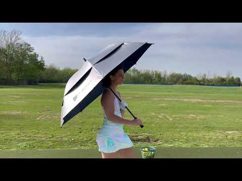UV-Blocker Golf Umbrella Keeps you Cooler