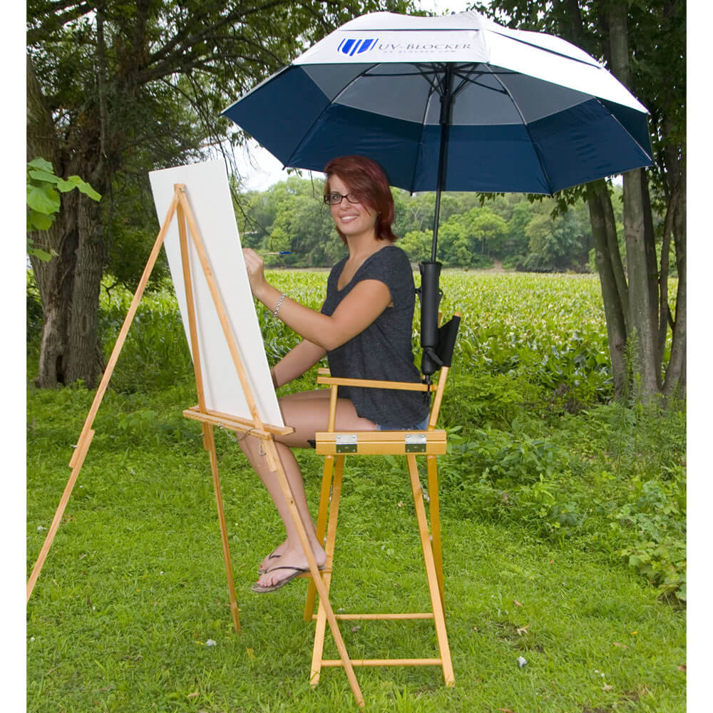 Diy attach cheap umbrella to chair