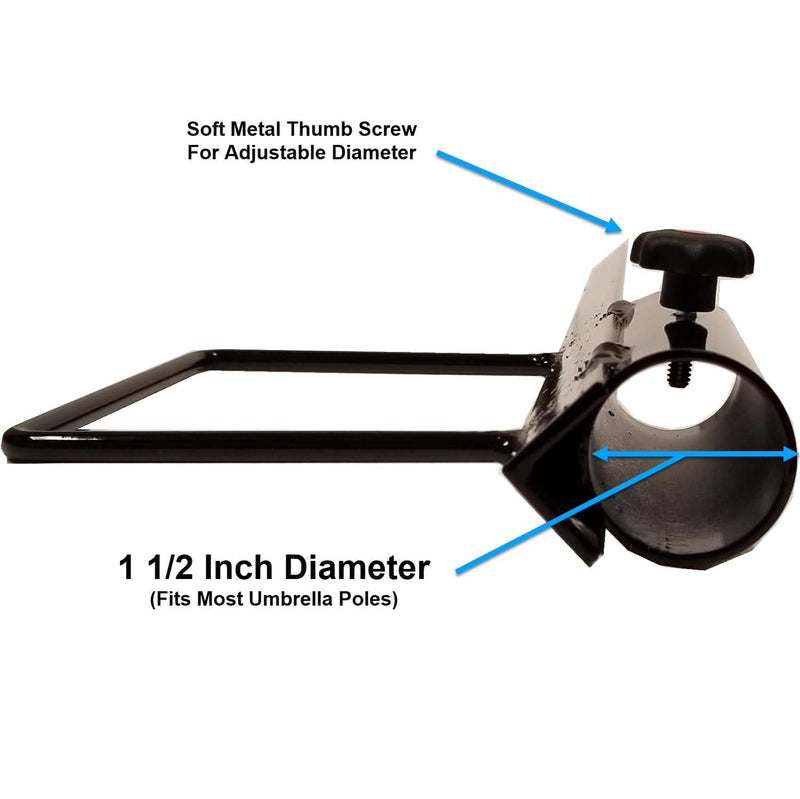 Metal umbrella anchor with adjustable diameter