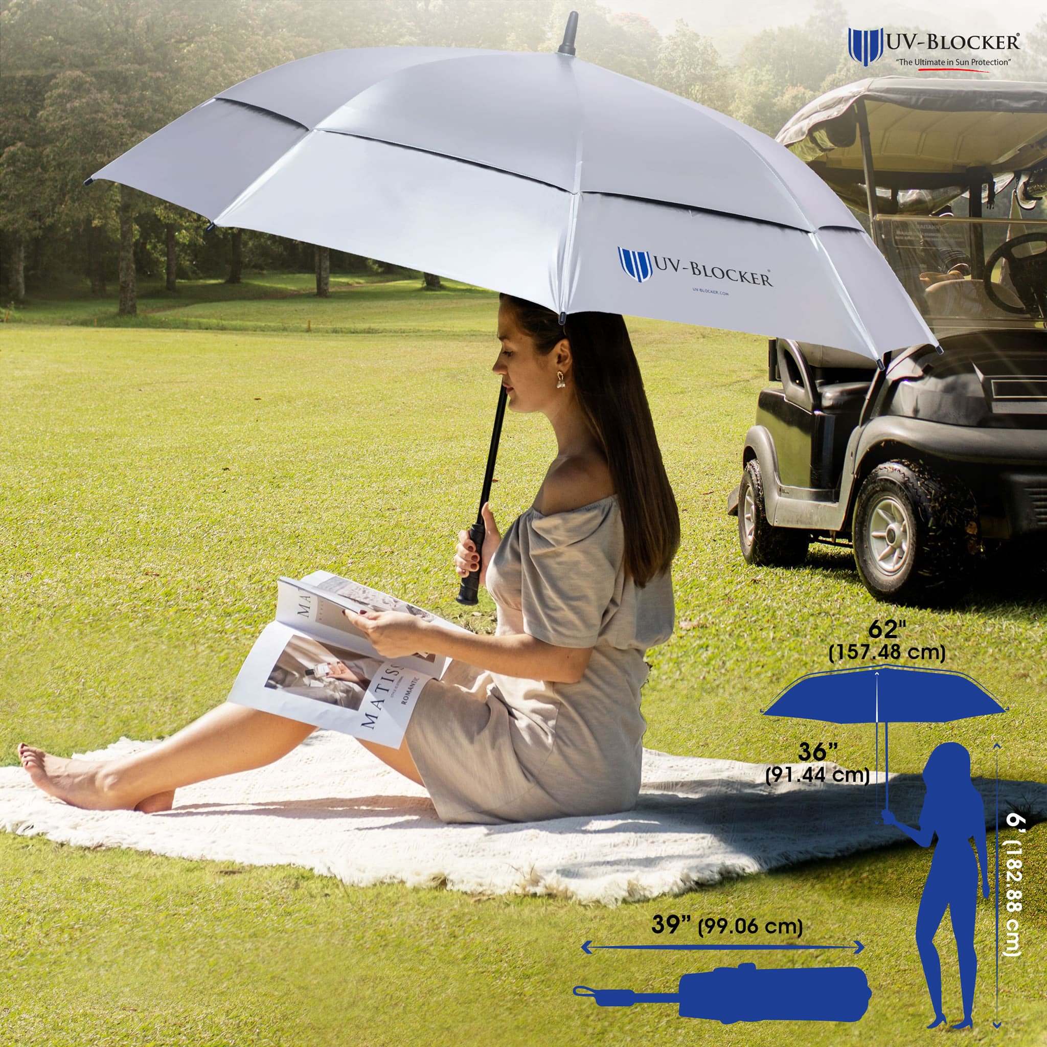 Sun Protection Golf Umbrella | UV-Blocker